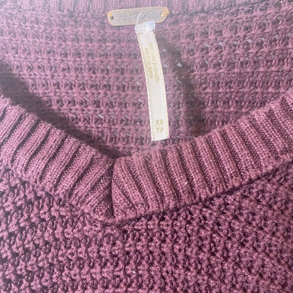 Free People Cold Shoulder Raw Edge Knit sweater - Picture 8 of 8